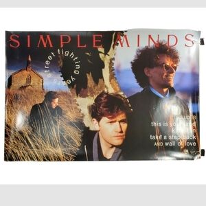 Simple Minds Street Fighting Years Band Poster